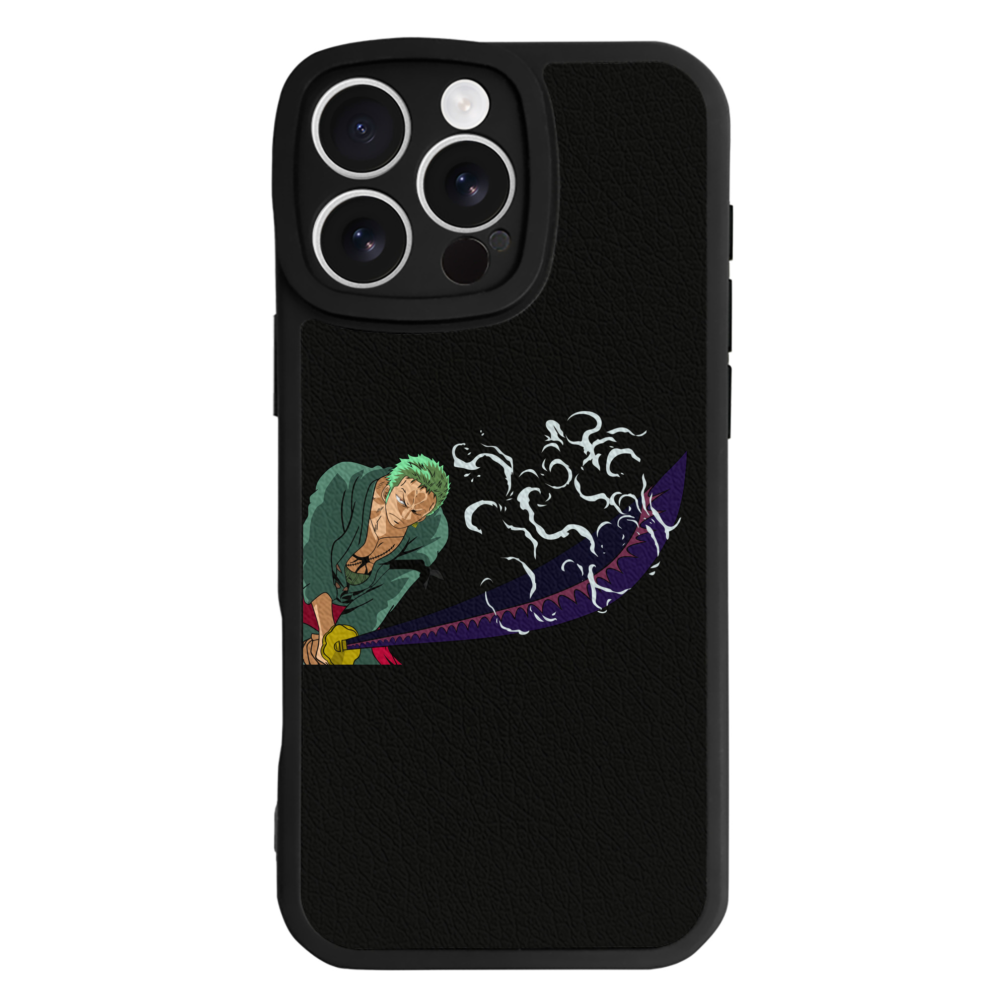 （画像用） ワンピース ロロノア・ゾロ ONE PIECE Roronoa Zoro 【iPhone 16シリーズ対応】シリコンスマホケース（レザー調） 材質：シリコン